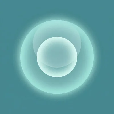 Cyclic Sighing tile — layered glowing circle on teal-blue.